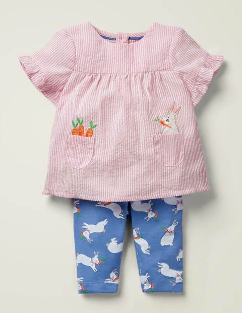 Woven Top and Legging Play Set - Seascape Blue Bunny Hop Woven Top and Legging Play Set - Seascape Blue Bunny Hop