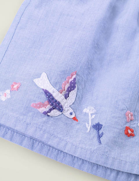 Appliqué Woven Play Set - Mid Chambray Birds Appliqué Woven Play Set - Mid Chambray Birds