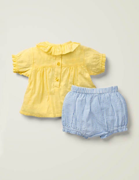 Appliqué Woven Play Set - Soft Lemon Dobby Appliqué Woven Play Set - Soft Lemon Dobby