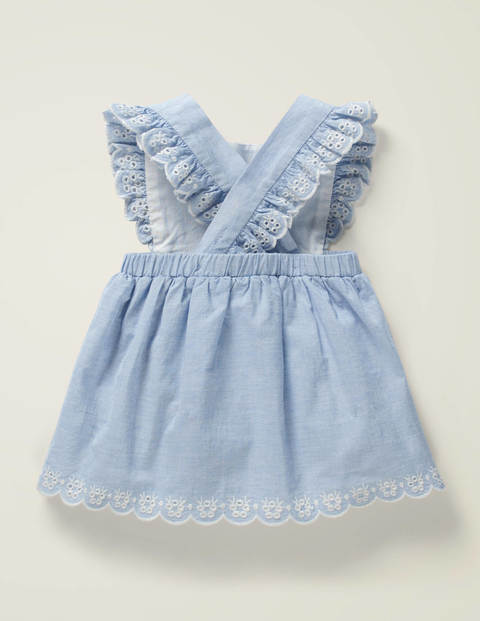 Broderie Woven Pinnie - Mid Chambray Broderie Woven Pinnie - Mid Chambray