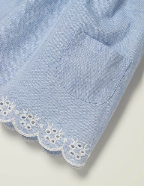 Broderie Woven Pinnie - Mid Chambray Broderie Woven Pinnie - Mid Chambray