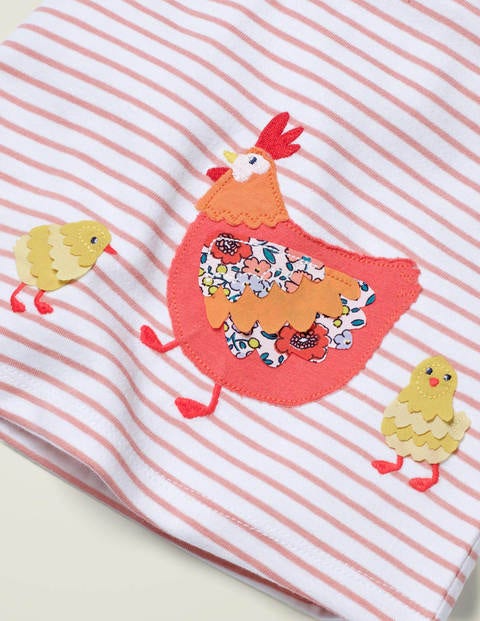 Big Appliqué Dress Set - Boto Pink Chickens Big Appliqué Dress Set - Boto Pink Chickens