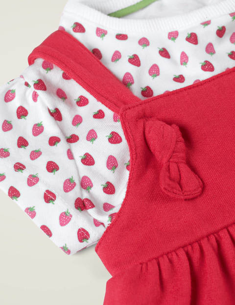 Strawberry Jersey Pinnie Set - Peach Melba Strawberries Strawberry Jersey Pinnie Set - Peach Melba Strawberries