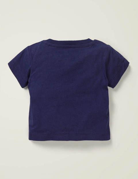 Safari Animal Appliqué T-Shirt - College Navy Giraffe Safari Animal Appliqué T-Shirt - College Navy Giraffe