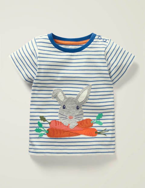 Animal Appliqué T-shirt - Bold Blue/White Animal Appliqué T-shirt - Bold Blue/White
