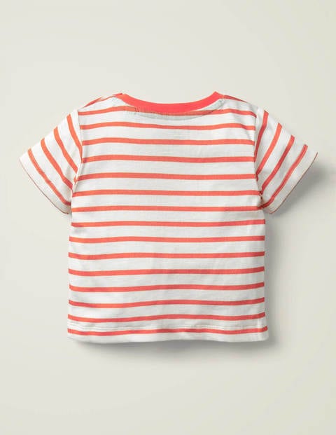 T-shirt à appliqué animal - Mandarine/Blanc T-shirt à appliqué animal - Mandarine/Blanc