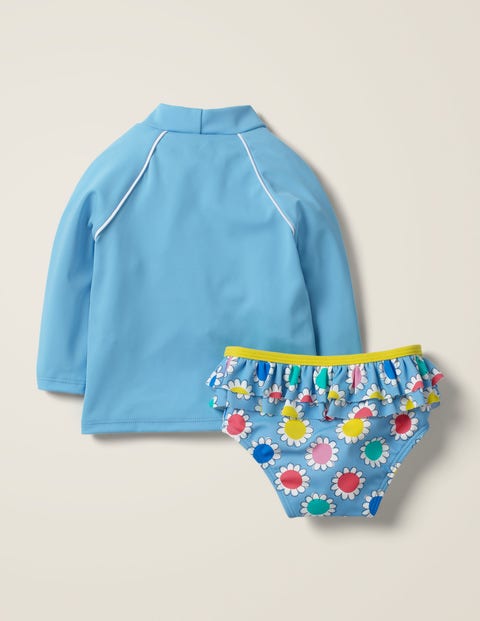 USF-Badeshirt-Set mit Applikation - Wolkenblau, Gänseblümchen USF-Badeshirt-Set mit Applikation - Wolkenblau, Gänseblümchen