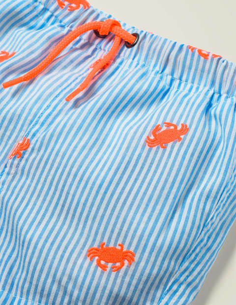 Embroidered Bathers - Surfboard Blue Baby Crabs Embroidered Bathers - Surfboard Blue Baby Crabs