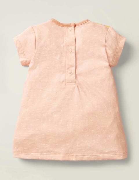 Big Appliqué Jersey Dress - Provence Dusty Pink Spot Big Appliqué Jersey Dress - Provence Dusty Pink Spot