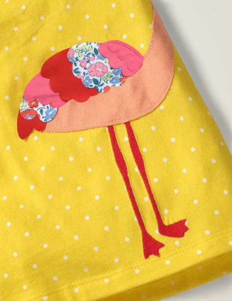 Big Appliqué Jersey Dress - Daffodil Yellow Spot Big Appliqué Jersey Dress - Daffodil Yellow Spot