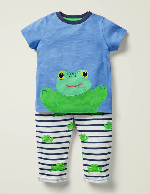 Appliqué Jersey Play Set - College Blue Frog Appliqué Jersey Play Set - College Blue Frog