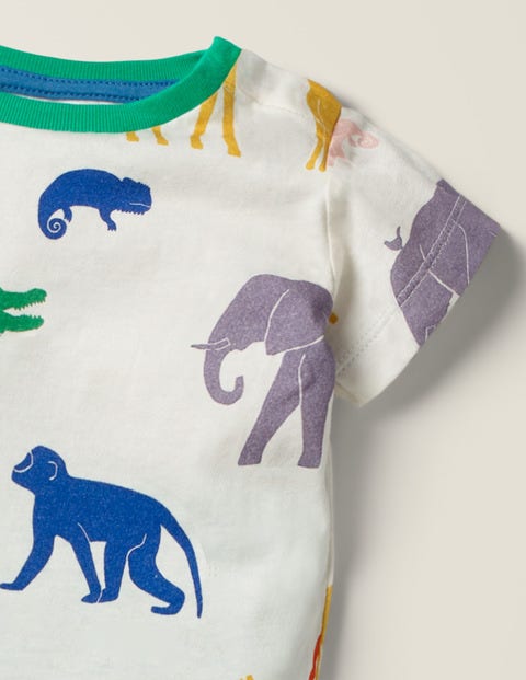 Printed Slub Jersey Play Set - Multi Jungle Friends Printed Slub Jersey Play Set - Multi Jungle Friends
