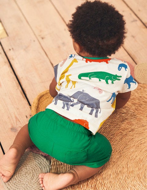 Printed Slub Jersey Play Set - Multi Jungle Friends Printed Slub Jersey Play Set - Multi Jungle Friends