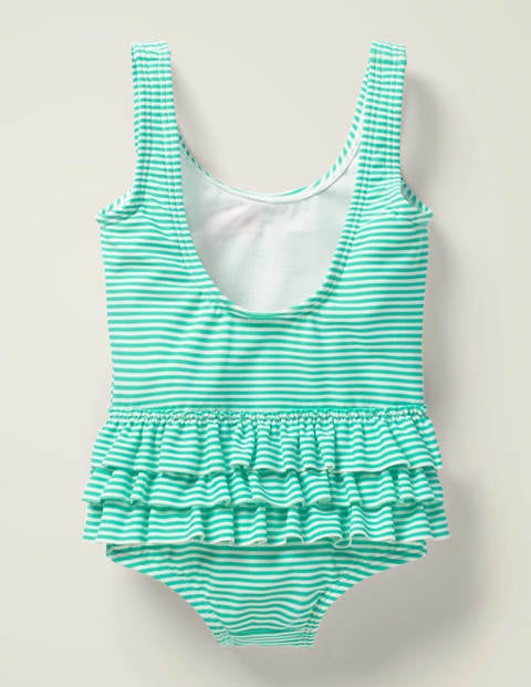 Maillot de bain avec appliqué et volants - Vert pâle/Ivoire Maillot de bain avec appliqué et volants - Vert pâle/Ivoire