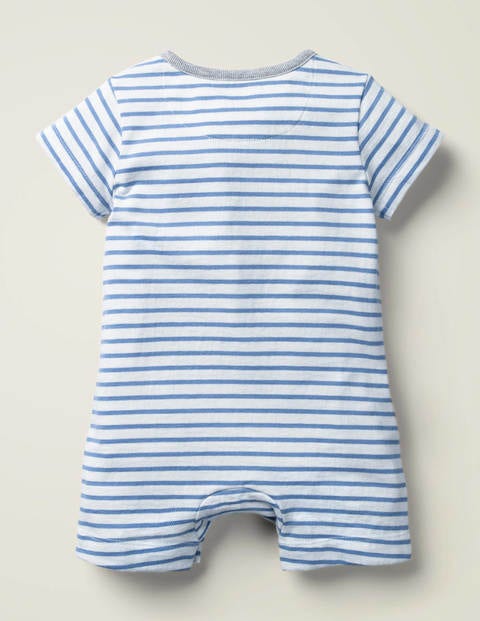 Animal Jersey Romper - White/Seascape Giraffe Animal Jersey Romper - White/Seascape Giraffe