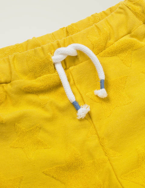 Textured Towelling Shorts - Daffodil Yellow Stars Textured Towelling Shorts - Daffodil Yellow Stars