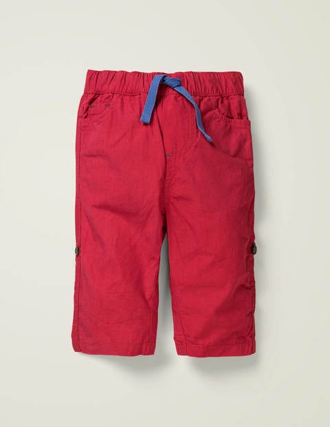 Roll-Up Pull-On Trousers - Cherry Tomato Red Roll-Up Pull-On Trousers - Cherry Tomato Red