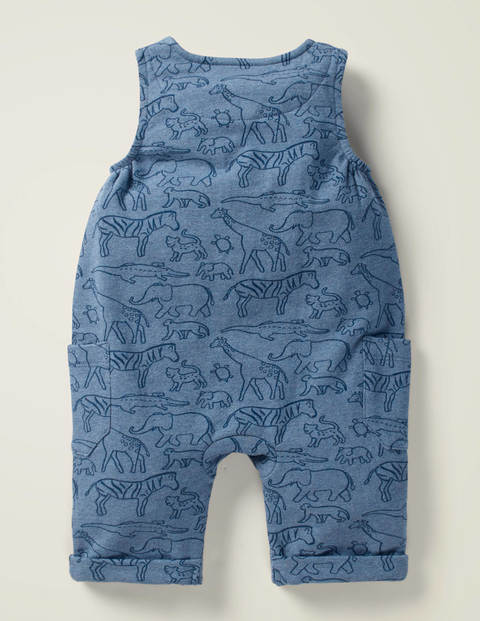 Jersey Jungle Romper - Indigo Linear Jungle Jersey Jungle Romper - Indigo Linear Jungle