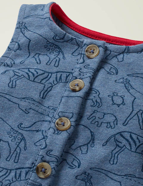 Jersey Jungle Romper - Indigo Linear Jungle Jersey Jungle Romper - Indigo Linear Jungle