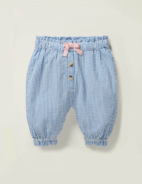 Summer Paperbag Trousers - Seascape Blue Ticking Summer Paperbag Trousers - Seascape Blue Ticking