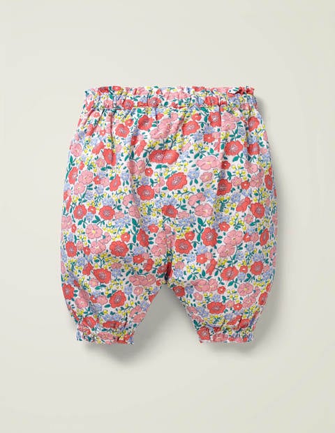 Summer Paperbag Trousers - Multi Pink Flowerbed Summer Paperbag Trousers - Multi Pink Flowerbed