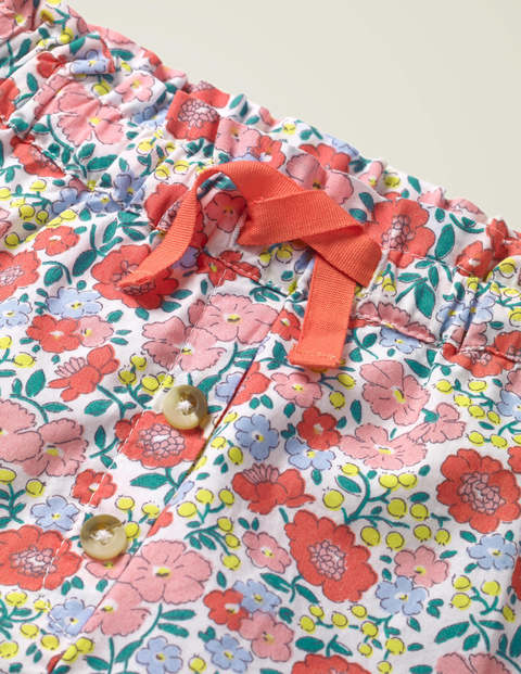 Summer Paperbag Trousers - Multi Pink Flowerbed Summer Paperbag Trousers - Multi Pink Flowerbed