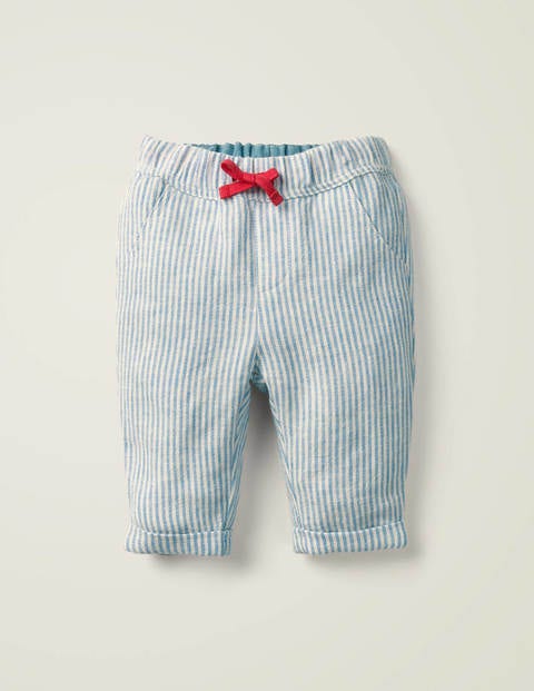 Sommerliche Hose mit Streifen - Seeblau, Feine Streifen Sommerliche Hose mit Streifen - Seeblau, Feine Streifen