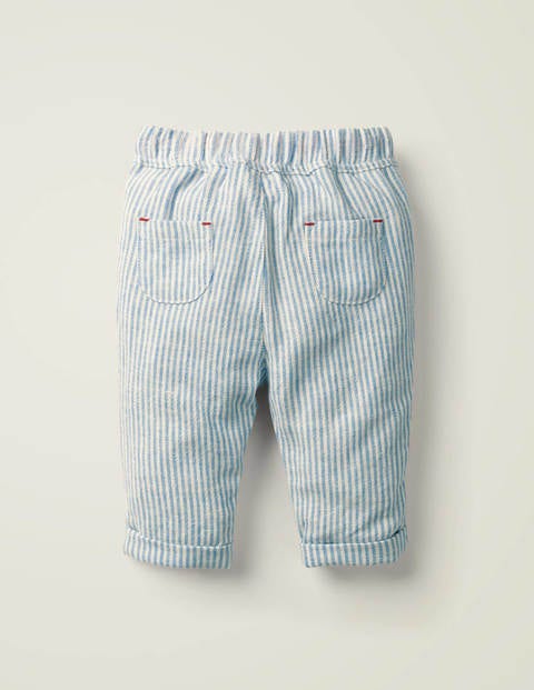 Sommerliche Hose mit Streifen - Seeblau, Feine Streifen Sommerliche Hose mit Streifen - Seeblau, Feine Streifen