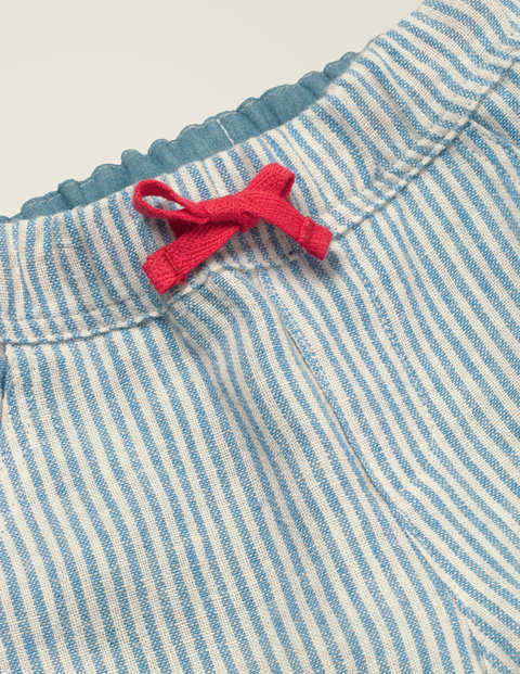 Sommerliche Hose mit Streifen - Seeblau, Feine Streifen Sommerliche Hose mit Streifen - Seeblau, Feine Streifen