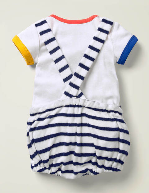 Towelling Romper and Body Set - White/Starboard Blue Towelling Romper and Body Set - White/Starboard Blue