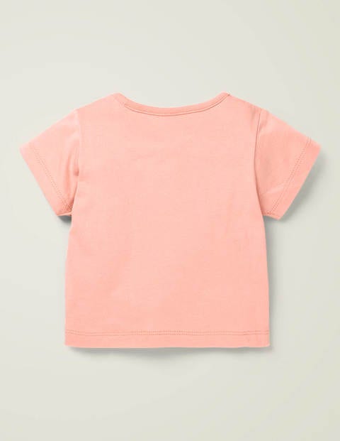 T-shirt volanté à appliqué - Éléphant rose boto T-shirt volanté à appliqué - Éléphant rose boto