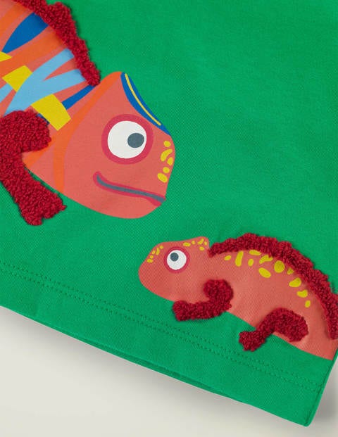 Bouclé Logo T-shirt - Alpine Chameleon Bouclé Logo T-shirt - Alpine Chameleon