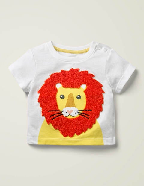 Bouclé Logo T-shirt - White Lion Bouclé Logo T-shirt - White Lion