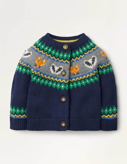 Fun Fair Isle Cardigan - College Navy Fair Isle Fun Fair Isle Cardigan - College Navy Fair Isle