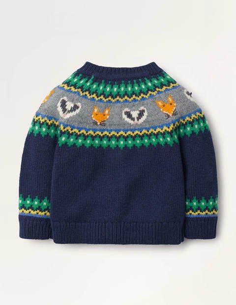 Fun Fair Isle Cardigan - College Navy Fair Isle Fun Fair Isle Cardigan - College Navy Fair Isle