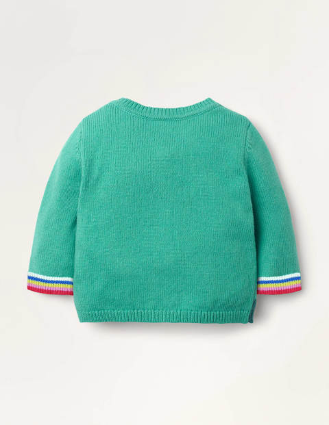 Fun Animal Cardigan - Soft Sardinia Green Mouse Fun Animal Cardigan - Soft Sardinia Green Mouse