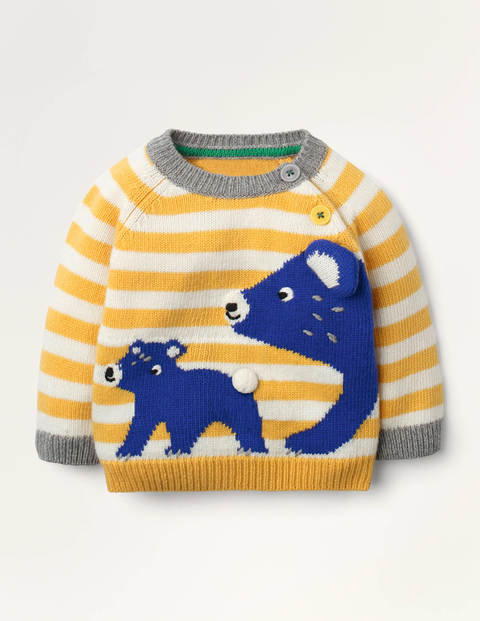 Big Bear and Cub Jumper - Honeycomb Yellow Bear Big Bear and Cub Jumper - Honeycomb Yellow Bear