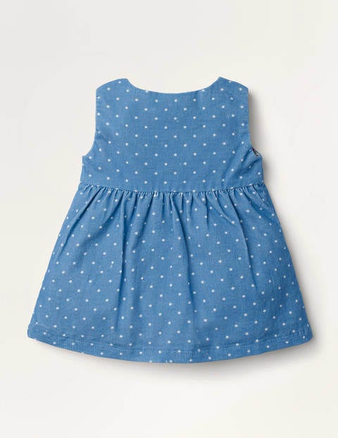 Appliqué Cord Pinnie - Elizabethan Blue Pin Spot Appliqué Cord Pinnie - Elizabethan Blue Pin Spot