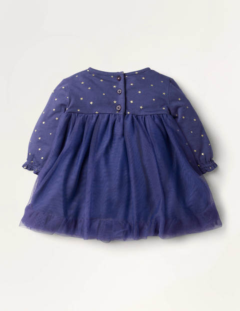 Magical Tulle Dress - Starboard Blue & Gold Star Magical Tulle Dress - Starboard Blue & Gold Star