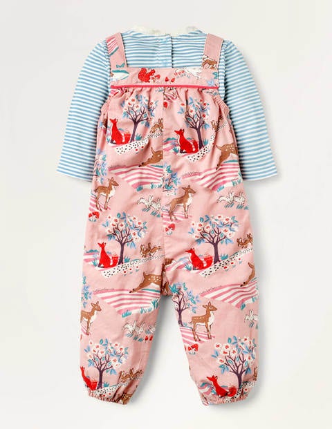 Printed Overalls Set - Multi Woodland Scene Printed Overalls Set - Multi Woodland Scene