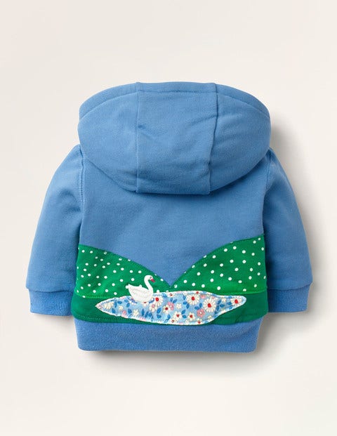 Shaggy-Lined Scene Hoodie - Elizabethan Blue House Shaggy-Lined Scene Hoodie - Elizabethan Blue House