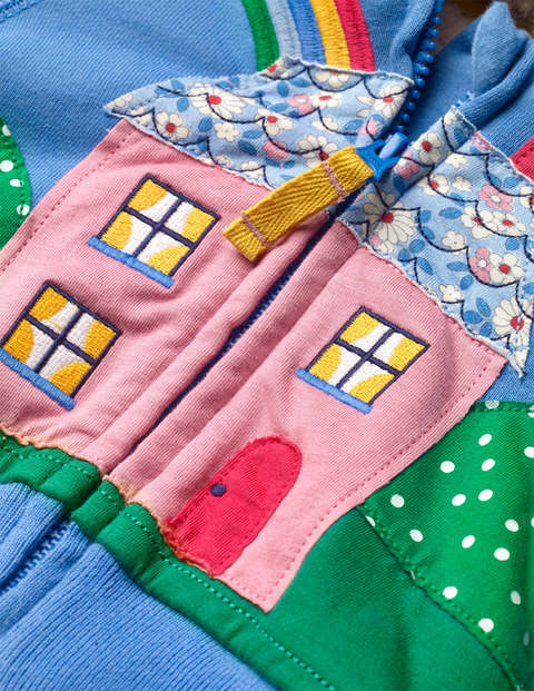 Shaggy-Lined Scene Hoodie - Elizabethan Blue House Shaggy-Lined Scene Hoodie - Elizabethan Blue House