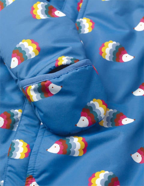 Wasserdichter Schneeanzug - Elisabethanisches Blau, Igel Wasserdichter Schneeanzug - Elisabethanisches Blau, Igel