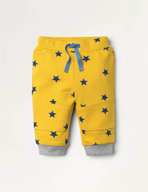 Printed Warrior Knee Joggers - Honeycomb Yellow Star Printed Warrior Knee Joggers - Honeycomb Yellow Star