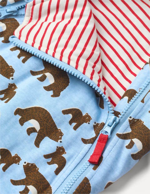 Gemusterter Einteiler mit Bärenjungen - Eisblau, Baby-Bären Gemusterter Einteiler mit Bärenjungen - Eisblau, Baby-Bären