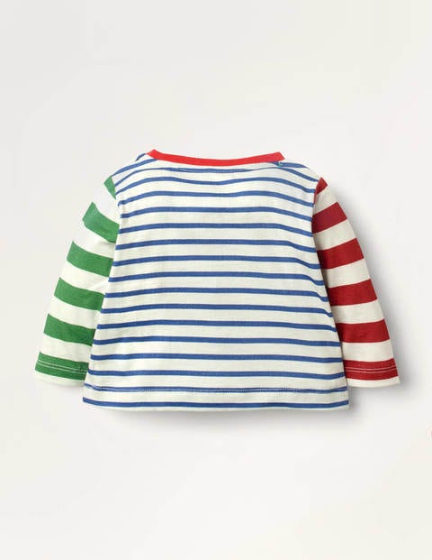 Festive Lift-the-flap T-shirt - Ivory/Elizabethan Blue Santa Festive Lift-the-flap T-shirt - Ivory/Elizabethan Blue Santa