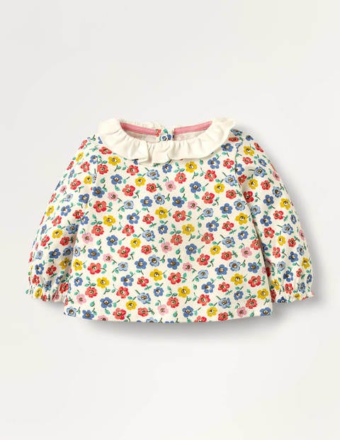 Frill Collar Jersey T-shirt - Multi Primrose Frill Collar Jersey T-shirt - Multi Primrose
