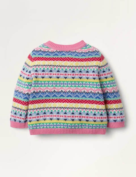 Rainbow Fair Isle Cardigan - Formica Pink Rainbow Fair Isle Rainbow Fair Isle Cardigan - Formica Pink Rainbow Fair Isle