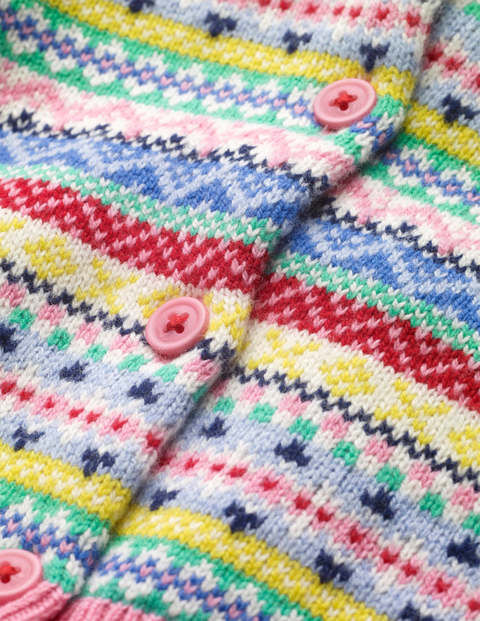 Rainbow Fair Isle Cardigan - Formica Pink Rainbow Fair Isle Rainbow Fair Isle Cardigan - Formica Pink Rainbow Fair Isle