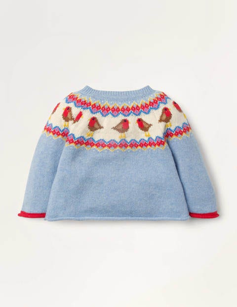 Fair-Isle-Cardigan - Eisblau, Fair-Isle-Muster Fair-Isle-Cardigan - Eisblau, Fair-Isle-Muster